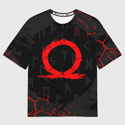Мужская футболка оверсайз GOD OF WAR CRATOS LOGO