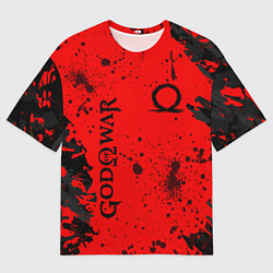 Мужская футболка оверсайз God of War Брызги крови