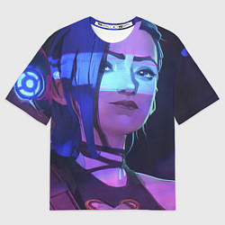 Футболка оверсайз мужская Jinx в неоне, цвет: 3D-принт