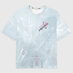 Футболка оверсайз мужская Washington Capitals Ovi8 Grey Ice theme, цвет: 3D-принт