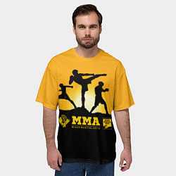 Футболка оверсайз мужская ММА Mixed Martial Arts, цвет: 3D-принт — фото 2