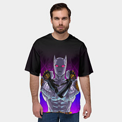 Футболка оверсайз мужская JOJO KILLER QUEEN КОРОЛЕВА УБИЙЦА FIRE STYLE, цвет: 3D-принт — фото 2