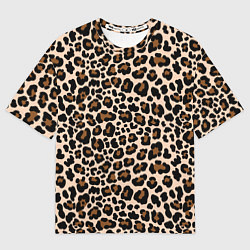 Мужская футболка оверсайз Леопардовые Пятна