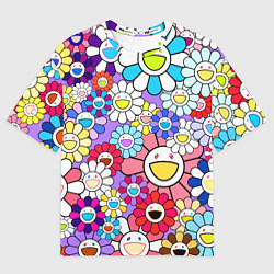 Футболка оверсайз мужская Цветы Takashi Murakami, цвет: 3D-принт