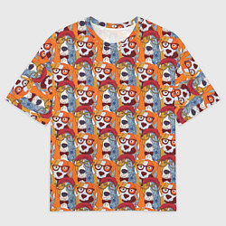 Футболка оверсайз мужская Собаки в Очках, цвет: 3D-принт