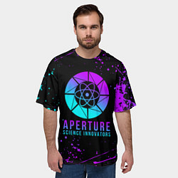 Футболка оверсайз мужская PORTAL NEON ПОРТАЛ НЕОН, цвет: 3D-принт — фото 2