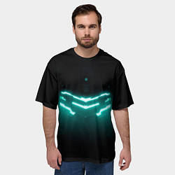 Футболка оверсайз мужская DEAD SPACE ШЛЕМ АЙЗЕКА, цвет: 3D-принт — фото 2
