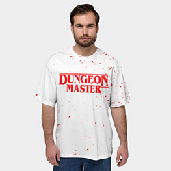 Футболка оверсайз мужская DUNGEON MASTER BLOOD ГАЧИМУЧИ БЕЛЫЙ, цвет: 3D-принт — фото 2