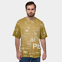 Футболка оверсайз мужская Pb - таблица Менделеева, цвет: 3D-принт — фото 2