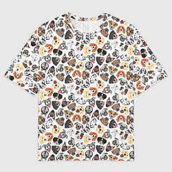 Мужская футболка оверсайз Разные Породы собаки