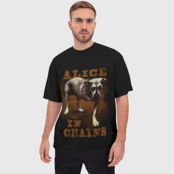 Футболка оверсайз мужская Alice in chains Dog, цвет: 3D-принт — фото 2
