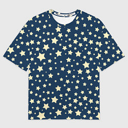 Мужская футболка оверсайз Желтые звездочки