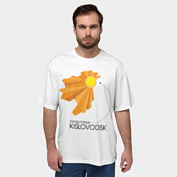 Футболка оверсайз мужская Я люблю Кисловодск, цвет: 3D-принт — фото 2