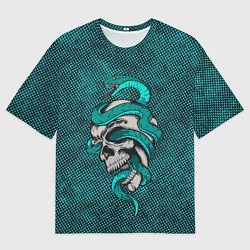 Мужская футболка оверсайз SKULL & SNAKE