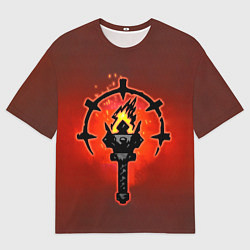 Футболка оверсайз мужская Darkest Dungeon Факел, цвет: 3D-принт