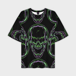 Мужская футболка оверсайз Skulls vanguard pattern 2077