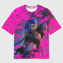 Мужская футболка оверсайз Jinx v2 Arcane LoL
