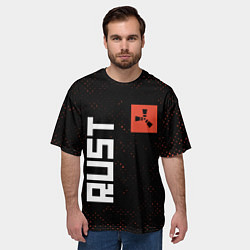 Футболка оверсайз мужская RUST - Гранж, цвет: 3D-принт — фото 2