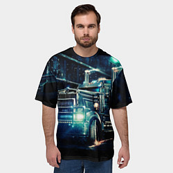 Футболка оверсайз мужская Американский Грузовик Дальнобой 2022, цвет: 3D-принт — фото 2