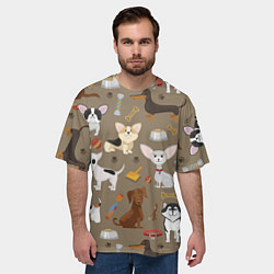 Футболка оверсайз мужская У меня есть собака, цвет: 3D-принт — фото 2
