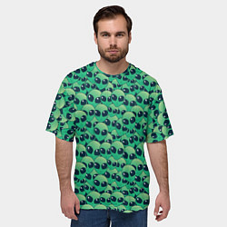 Футболка оверсайз мужская Инопланетяне НЛО, цвет: 3D-принт — фото 2