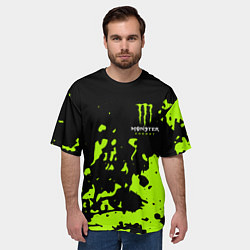 Футболка оверсайз мужская Monster Energy green, цвет: 3D-принт — фото 2