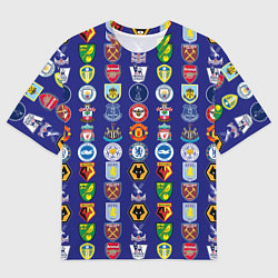 Футболка оверсайз мужская Футбольные клубы Английской Премьер Лиги, цвет: 3D-принт