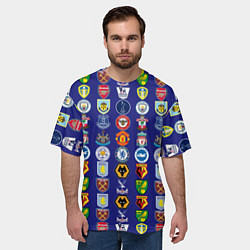 Футболка оверсайз мужская Футбольные клубы Английской Премьер Лиги, цвет: 3D-принт — фото 2