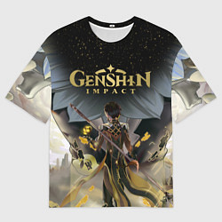 Мужская футболка оверсайз ГЕНШИН ИМПАКТ ЧЖУН ЛИ GENSHIN IMPACT