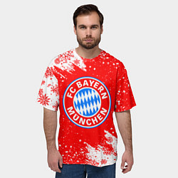 Футболка оверсайз мужская НОВОГОДНИЙ BAYERN MUNCHEN СВИТЕР НОВОГОДНИЙ, цвет: 3D-принт — фото 2