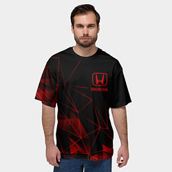 Футболка оверсайз мужская HONDA, ХОНДА ГЕОМЕТРИЯ ЛИНИИ, цвет: 3D-принт — фото 2