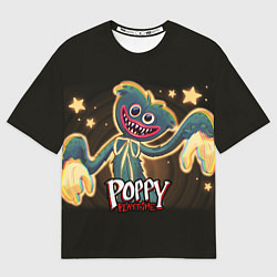 Футболка оверсайз мужская POPPY PLAYTIME ГЛИТЧ ПОППИ ПЛЕЙТАЙМ, цвет: 3D-принт