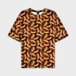 Мужская футболка оверсайз Хот-Доги Hot Dogs