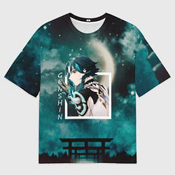Футболка оверсайз мужская Сяо Xiao, Genshin Impact Геншин импакт, цвет: 3D-принт