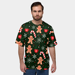 Футболка оверсайз мужская НОВЫЙ ГОД 2022 АТМОСФЕРА, цвет: 3D-принт — фото 2