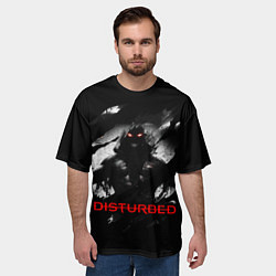 Футболка оверсайз мужская DISTURBED THE GUY ЛИЦО ДЕМОНА, цвет: 3D-принт — фото 2