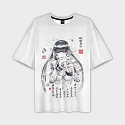 Мужская футболка оверсайз Безумный азарт - Юмэко Джабами иероглифы