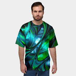 Футболка оверсайз мужская Изумрудное настроение, цвет: 3D-принт — фото 2