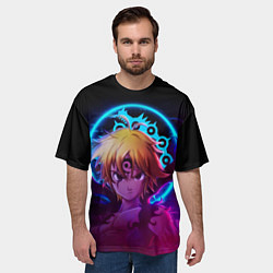 Футболка оверсайз мужская MELIODAS 7 DAEDLY SINS МЕЛИОДАС, цвет: 3D-принт — фото 2