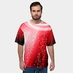 Футболка оверсайз мужская Красная космическая спираль, цвет: 3D-принт — фото 2