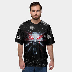 Футболка оверсайз мужская ВЕДЬМАК НОВОГОДНИЙ THE WITCHER WINTER, цвет: 3D-принт — фото 2