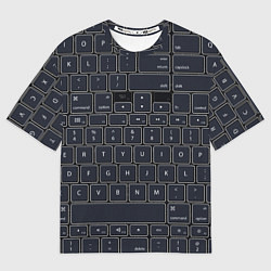 Мужская футболка оверсайз КЛАВИАТУРА КОМПЬЮТЕРНАЯ КНОПКИ