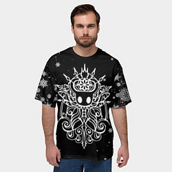 Футболка оверсайз мужская НОВОГОДНИЙ HOLLOW KNIGHT ЧЁРНЫЙ, цвет: 3D-принт — фото 2