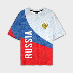 Мужская футболка оверсайз RUSSIA SPORT STYLE РОССИЯ СПОРТИВНЫЙ СТИЛЬ