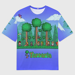 Мужская футболка оверсайз Лесок из Террарии
