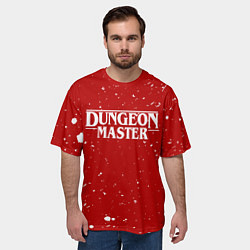 Футболка оверсайз мужская DUNGEON MASTER BLOOD ГАЧИМУЧИ КРАСНЫЙ, цвет: 3D-принт — фото 2