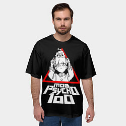 Футболка оверсайз мужская Mob Psycho 100 Кагеяма и Ямочки, цвет: 3D-принт — фото 2
