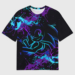 Футболка оверсайз мужская SONIC NEON СОНИК НЕОН, цвет: 3D-принт