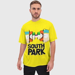 Футболка оверсайз мужская South Park - Южный парк персонажи, цвет: 3D-принт — фото 2