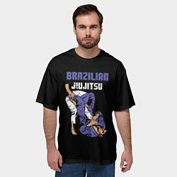 Футболка оверсайз мужская BRAZILIAN JIU JITSU - BJJ, цвет: 3D-принт — фото 2